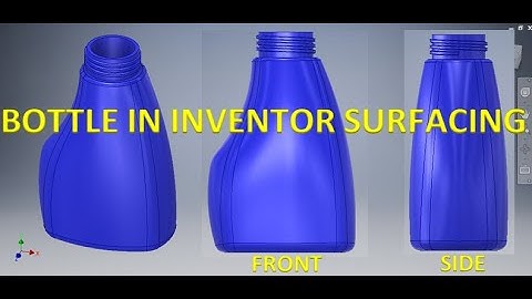 Bottle Design in Autodesk Inventor Surfacing || inventor Surfacing Commands || Inventor Tutorials 3d