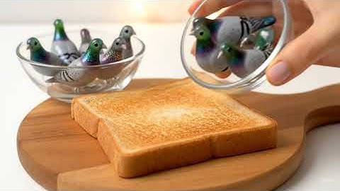 “Pouring Tiny Birds on Toast 🍞🕊️ | Oddly Satisfying ASMR”