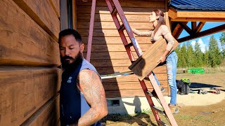 Siding Our SELFBUILT House | Making Our Log Cabin DREAM COME TRUE Using Concrete!