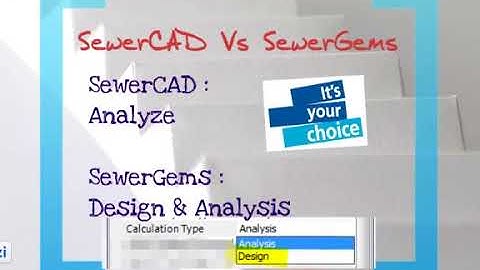 learn SewerCAD  SewerGems V8i   lesson 1 Part1