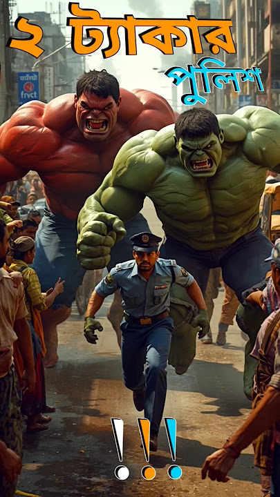 HULK এর চাঁদাবাজির মজার কাহিনী Part-2 | Funny ai video | Tiktok | Cartoon #rioaiyt #shorts #funny