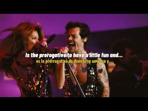 man! i feel like a woman - harry styles \u0026 shania twain (lyrics + sub. español)