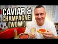 Red Caviar Sandwich & Champagne ASMR | Eating on Camera, No Talking Food Video