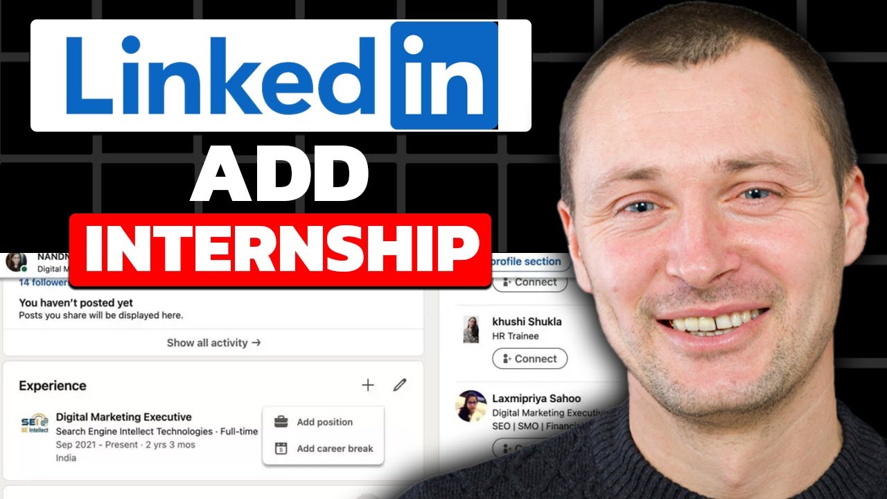 How To Add My Internship Experience In LinkedIn - YouTube
