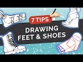 Comment dessiner des pieds et des chaussures  tutoriel artistique faits saillants en direct