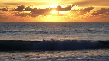 Sunset on the Beach with Ocean Waves - Nature ASMR, 2 hours in 4K