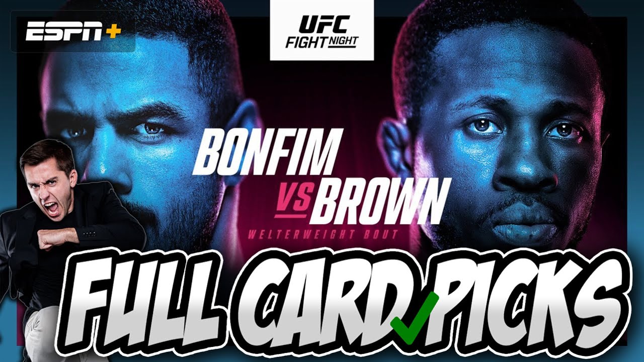 Прогнозы Финча на бой Бонфим против Брауна UFC Full Card