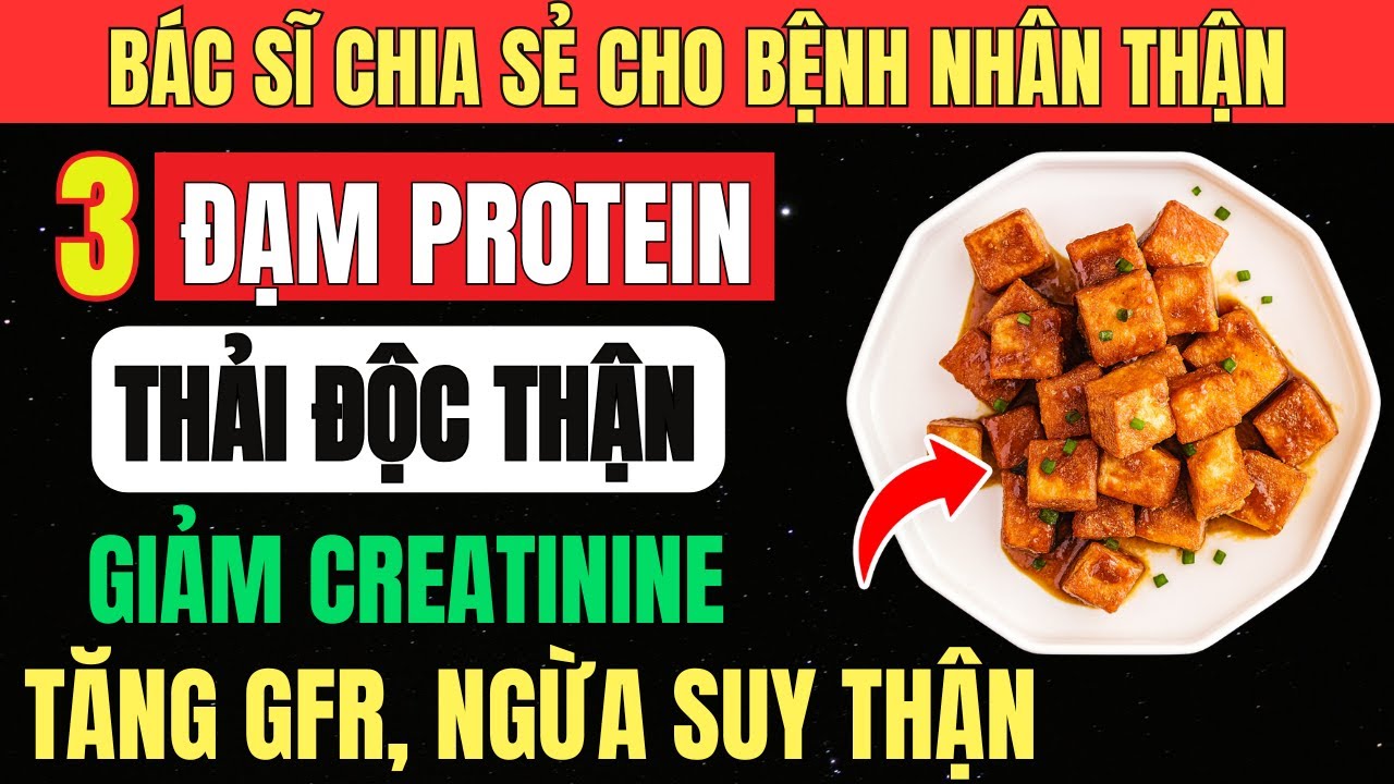 THẬN Yếu? Hãy Ăn 3 LOẠI ĐẠM PROTEIN Giảm CREATININE, Tăng GFR, Ngừa SUY THẬN và Tránh Xa 4 Loại Khác