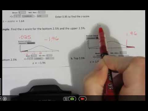 TI-36X PRO: Find a z-score given area or probability