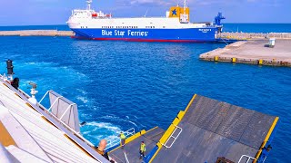 Άφιξη και εντυπωσιακή μανούβρα 180° στη Ρόδο! | Blue Star Patmos – Arrival at Rhodes island