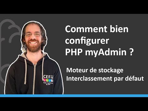 Comment bien configurer le moteur de stockage et l'interclassement par défaut dans PHP myAdmin ?