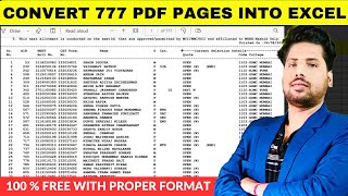 Convert 777 PDF Pages into Excel With Proper Format | 100% Free | PDF Convertor