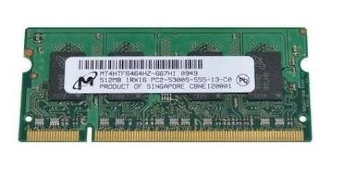 MT4HTF6464HZ-667H1 Micron 512MB DDR2 SoDimm Non ECC PC2-5300 667Mhz Memory
