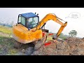 Foklain Excavator Failed Many Times To Up | Excavator Fail Skills | Excavator Stuck | Crazy Driver