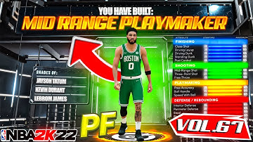 BEST MID RANGE PLAYMAKER AT POWER FORWARD ON NBA 2K22! RARE BUILD SERIES VOL. 67