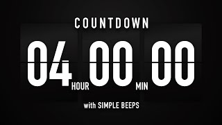 4 Hours Countdown Timer Flip Clock ✔