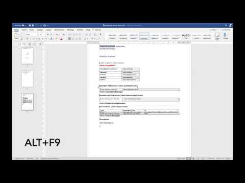 Codebeamer Word Export Templates