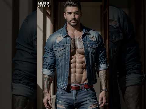 #Shorts Mexican handsome guy wear denim jacket | Lookbook 187