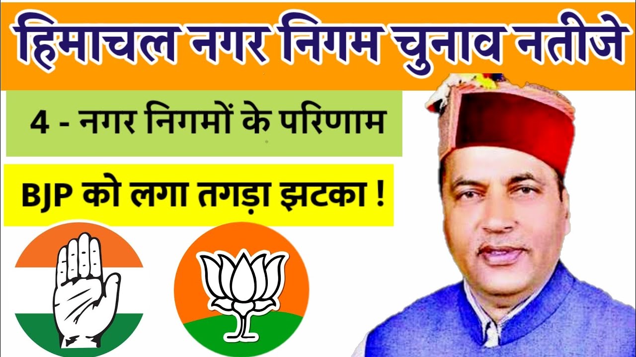 Himachal Pradesh Nagar Nigam Election Result 4 Seats BJP & INC YouTube