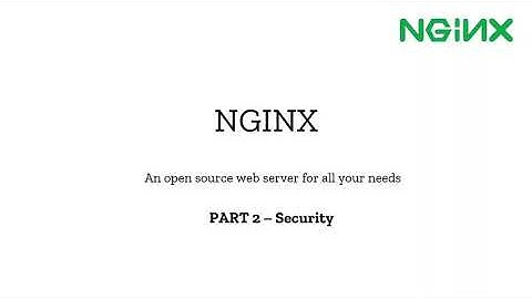 Part 2 - NGINX Web Server ( Security )