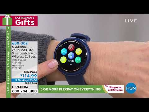 MyKronoz ZeRound3 Lite Smartwatch with Wireless ZeBuds