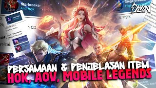 PENJELASAN ITEM HONOR OF KINGS GLOBAL TERBARU 2024! + PERSAMAAN ITEM HOK & AOV & MOBILE LEGENDS !