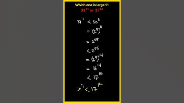 Which One is Larger?! 31^11 or 17^14    #Shorts