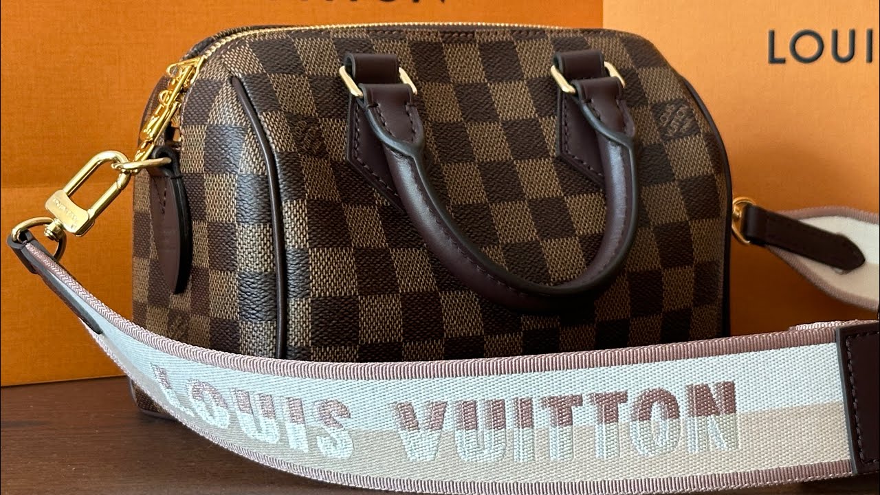 Check out my latest YT video where I talk about the new LV Speedy B 20 in  Damier Ebene! I compare it with my Speedy BB (so similar in size)…