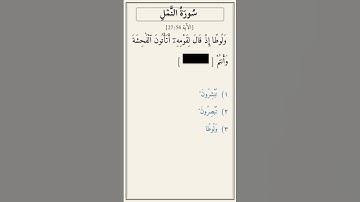 تحدّي أكمل الآية — سورة النمل [27:54]