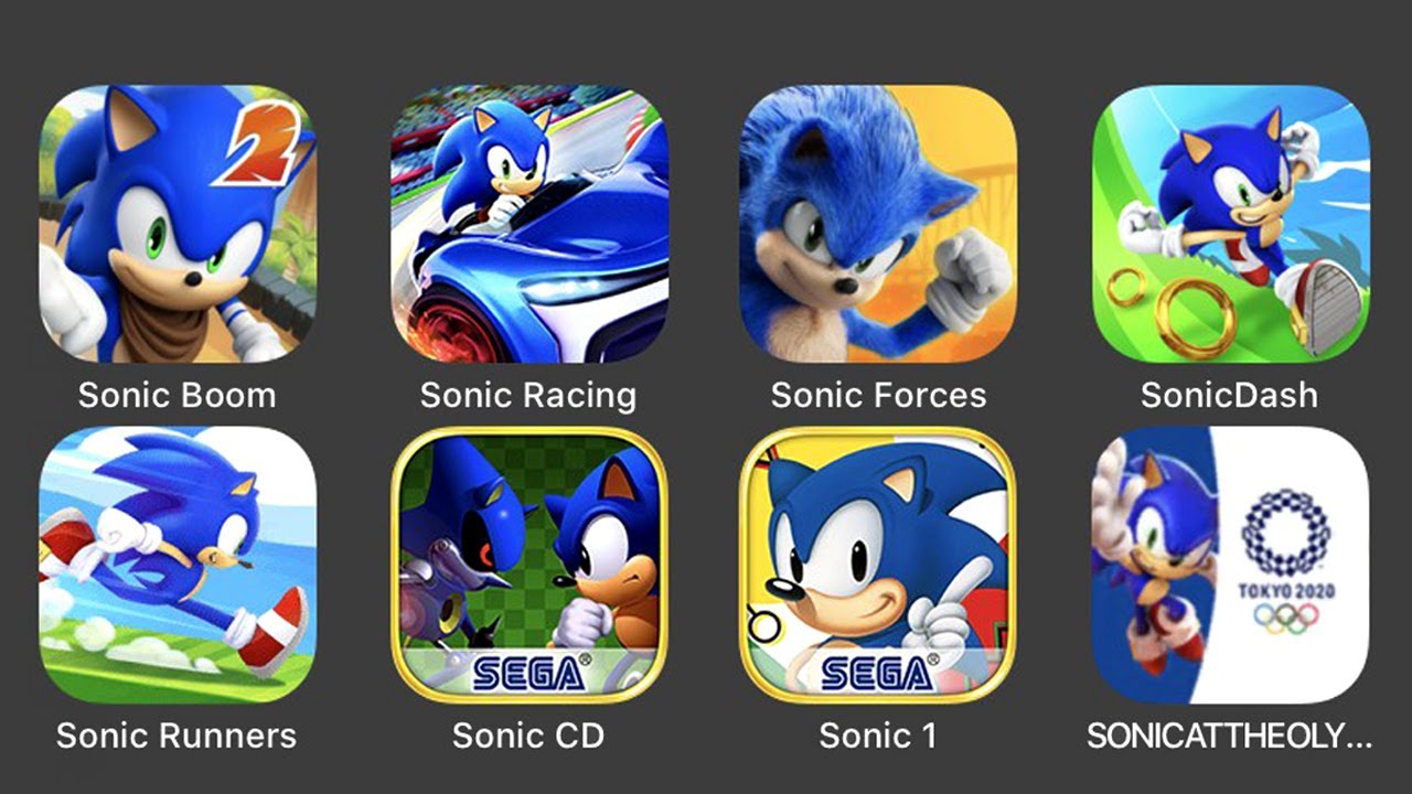 Sonic Dash,Sonic Forces,Sonic Dash 2 Sonic Boom,Sonic Dash +,Sonic Runners  Adventure,Sonic Racing -  in 2023