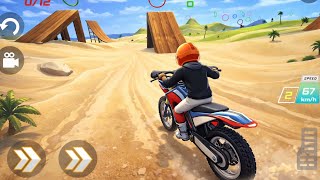 모토크로스 바이크 비치 챌린지 스턴트 레이스 - 어린이용 바이크 시뮬레이터 게임 - 안드로이드 게임플레이 screenshot 2