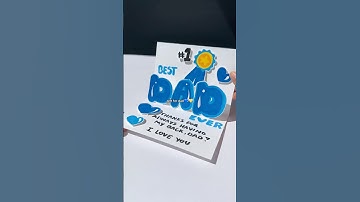 easy gift for Dad💙💛 #giftidea #diy #cardcreations #art #craft #papercraft #popupcard #fathersday
