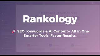 Rankology SEO, Keywords & AI Content Generator - Project demo
