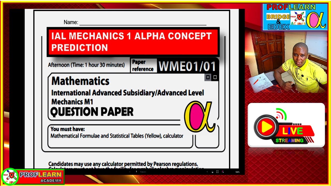 Edexcel IAL Mechanics 1 2026 Exam Prediction Paper – Most Likely Questions & Model Answers