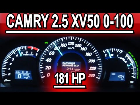 Toyota Camry XV50 2012 acceleration 0-100km\h,2.5l.