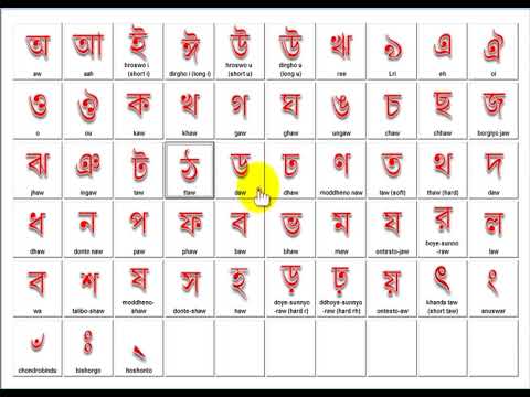 bengali alphabet how to write