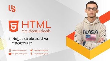 HTMLda dasturlash | 4. Hujjat strukturasi va "!DOCTYPE"