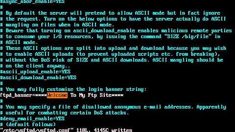 Display banner in ftp server