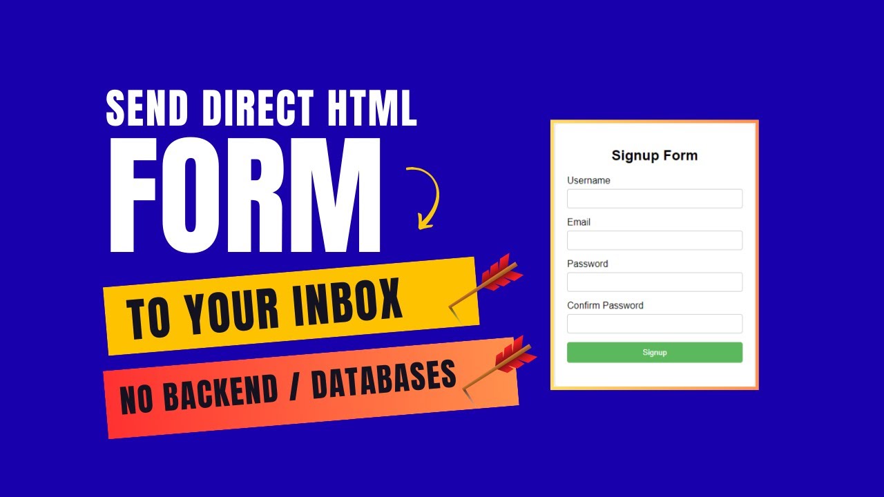 HTML & CSS Full Course 2026 | Lesson 6B – Send Direct HTML Form to Your ...