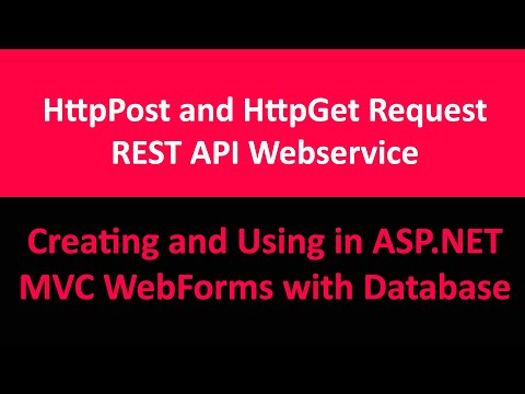 ASP.NET MVC Rest API Webservice HttpPost and HttpGet Request
