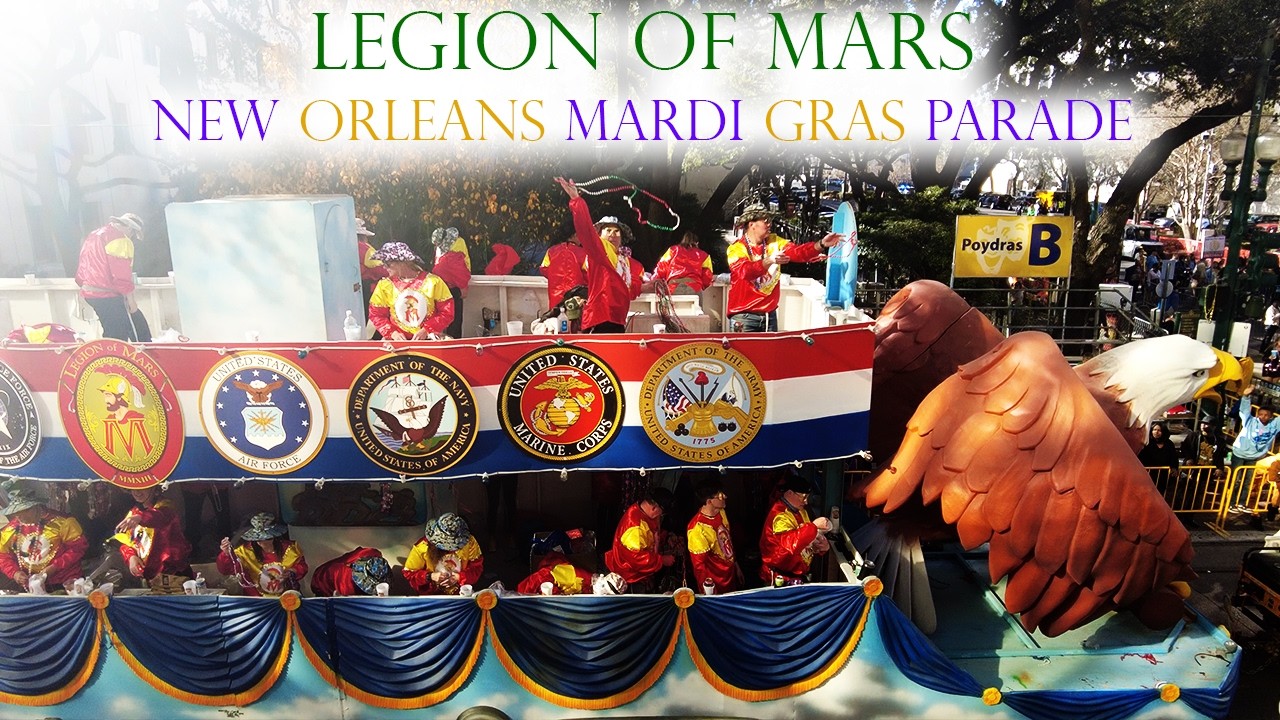 Mardi Gras' MOST PATRIOTIC Parade | Legion of Mars 2026 | US Military Branches + Tank Floats | NOLA