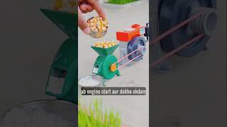 Mini Corn Grinding Machine Working | Amazing Mini Atta Chakki Model | Corn Grinder DIY#shorts #ai