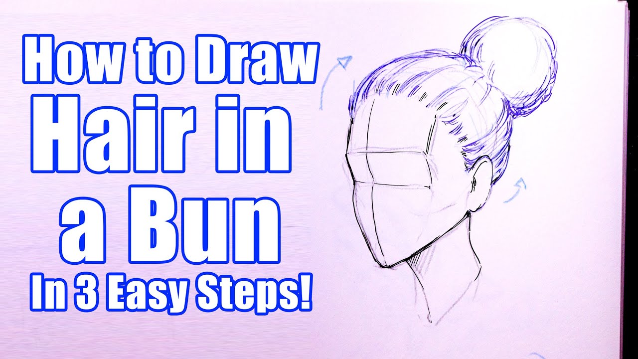 How To Draw Anime Hair In A Bun