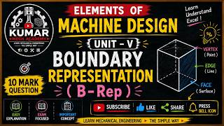 Boundary Representation (B-Rep) Explained | Elements of Machine Design | Unit V | 10 Mark