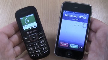 Incoming call & Outgoing call at the Same Time Samsung 1200R +Iphone 3Gs