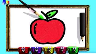 SUPER Apple Coloring Pages 3D AKN Kids House 3D Coloring