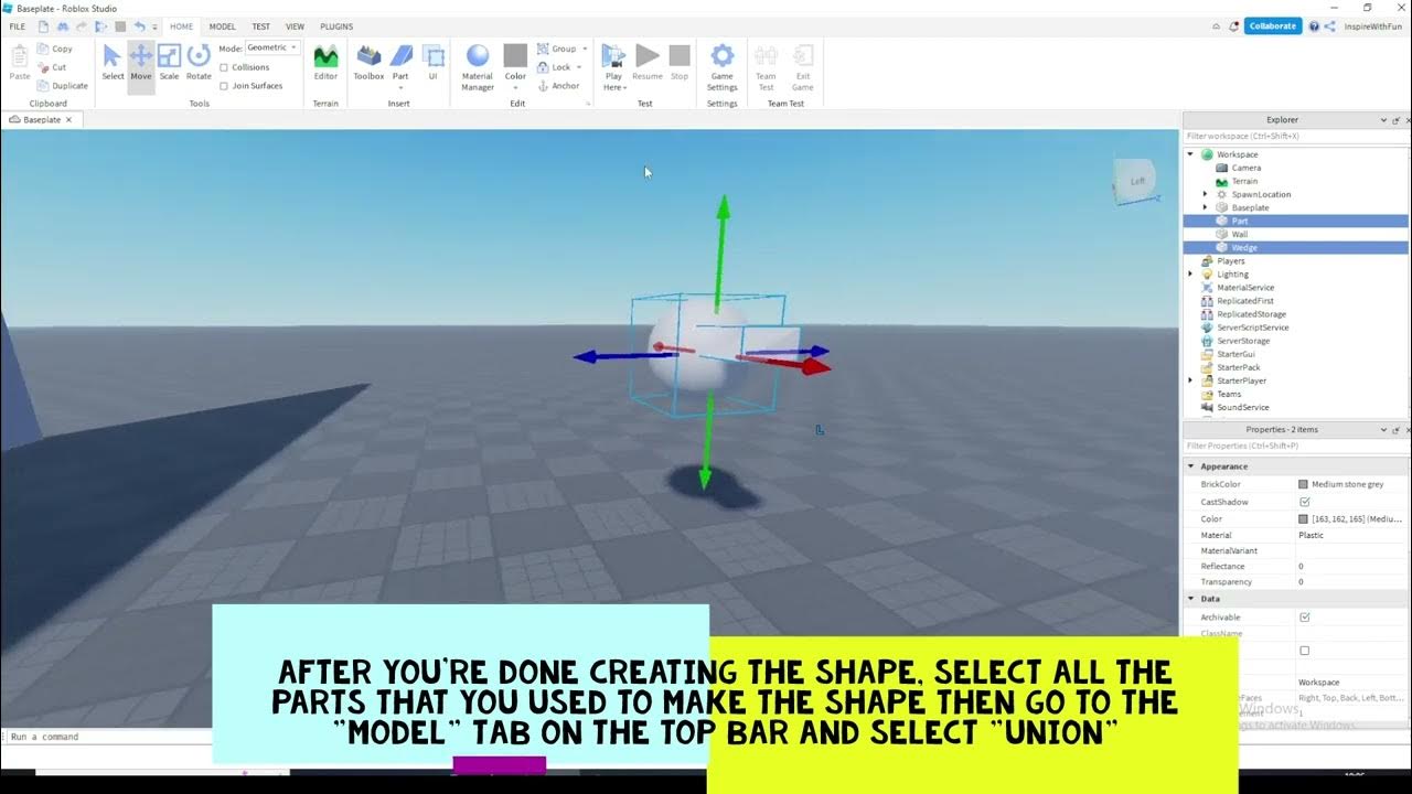 How to make a walk through hole in a wall in Roblox Studio [TUTORIAL