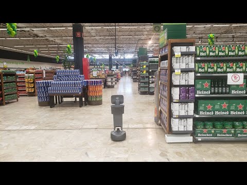 Robô Temi em Supermercado Pão de Açúcar Fonte do Morumbi em teste