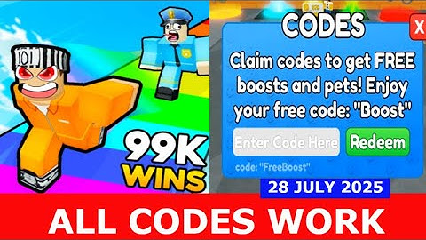 *ALL CODES* Prison Race 2 ROBLOX | JULY 28, 2025