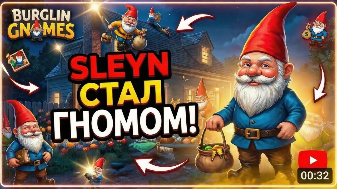 Смешная нарезка со стрима sleyn88 прохождение Burglin gnomes 